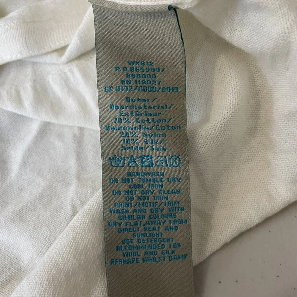 Boden Blouse Button-Front Closure‎ Decorative Accents Lightweight Fabric White 4 - Picture 6 of 7